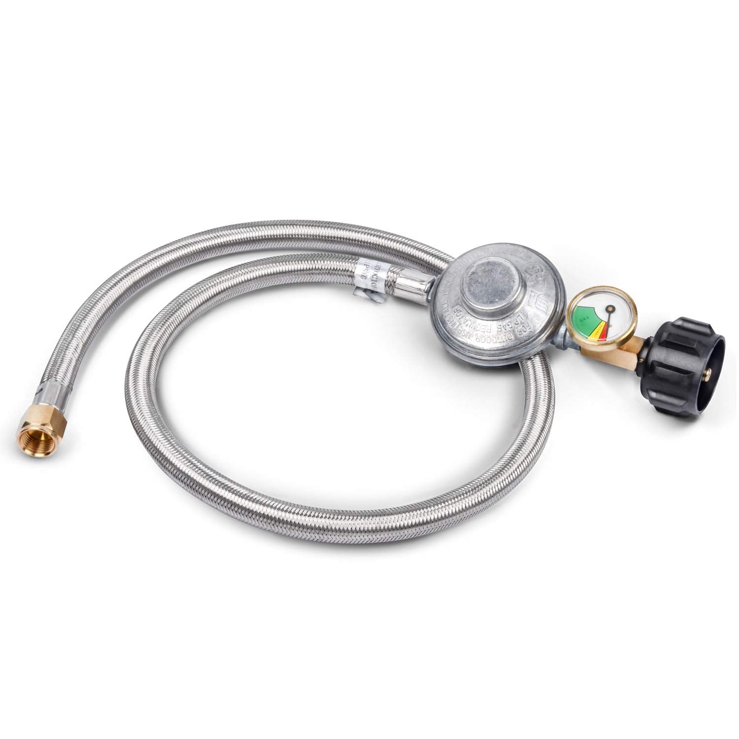 GasSaf regulator with color dial display for quick tank level visibility.
