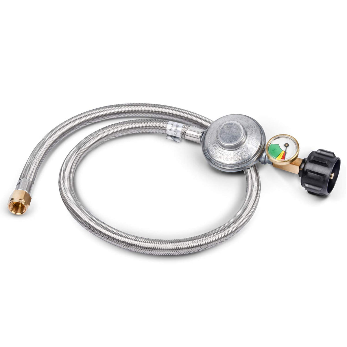 GasSaf regulator with color dial display for quick tank level visibility.