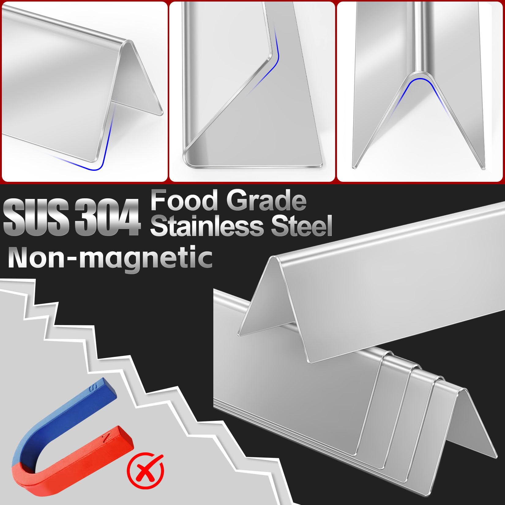 GasSaf five 304 stainless flavorizer bars for durable grilling