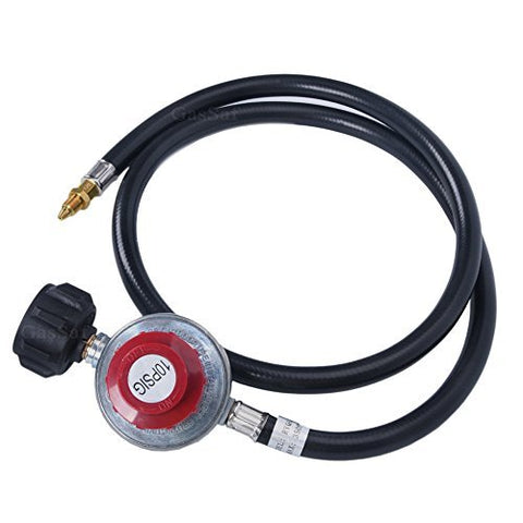 GasSaf solid brass regulator highlights durable, leak-resistant construction for reliable use.