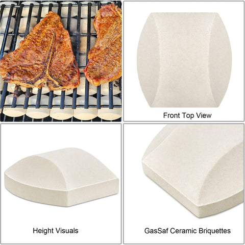 GasSaf briquettes in package ready for Nexgrill and Turbo replacements.