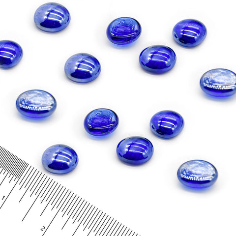 GasSaf cobalt blue beads reflect light for vibrant indoor fireplace visuals
