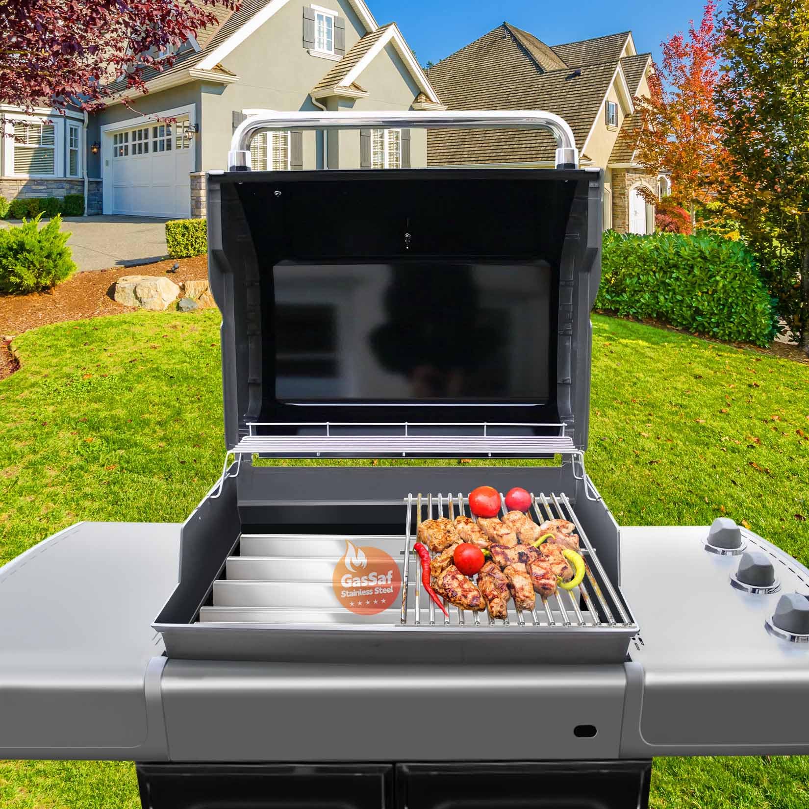 GasSaf replacement bars withstand high heat for Genesis 300 series with side-mounted controllers