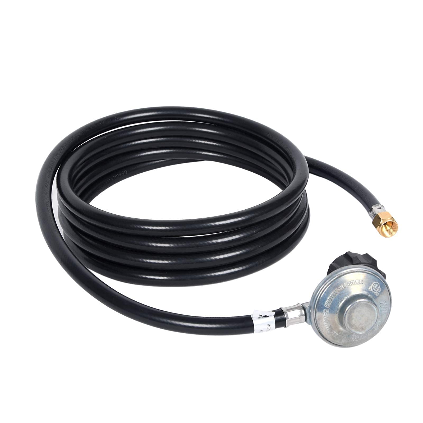 GasSaf hose connected to a grill for safe outdoor cooking