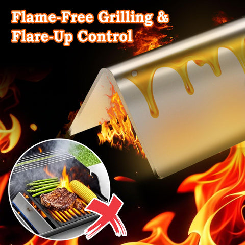 GasSaf 5-pack flavorizer bars as a direct drop-in replacement for Weber front-controls.