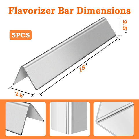 GasSaf flavorizer bars with V-shaped channels to minimize flare-ups on Weber S-Series.
