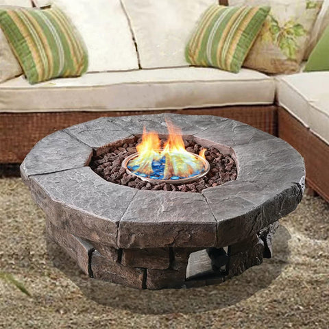 GasSaf blue glass helps minimize smoke and odors in fire features.