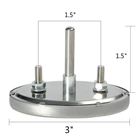 GasSaf oval stainless steel heat indicator provides precise grill temperature insight.