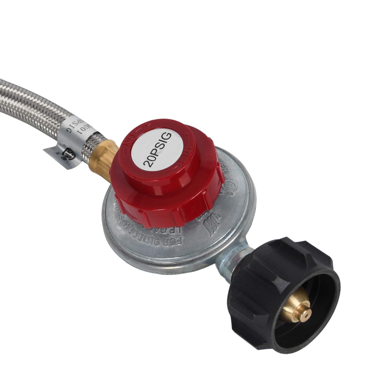 GasSaf QCC-1 Type-1 connector hose fits tanks quickly for easy setup.