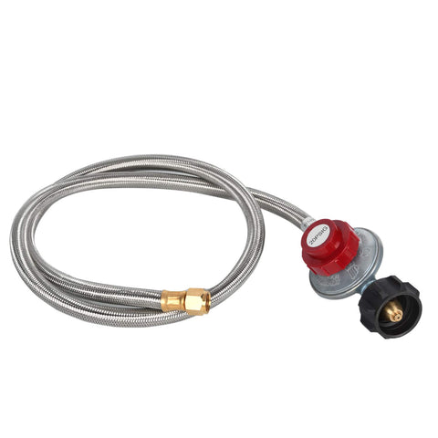 GasSaf adjustable regulator 0-20 PSI enables precise flame control.