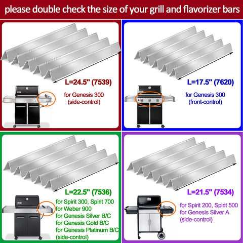 GasSaf stainless steel flavorizer bars pack of five for easy replacement and long-lasting performance