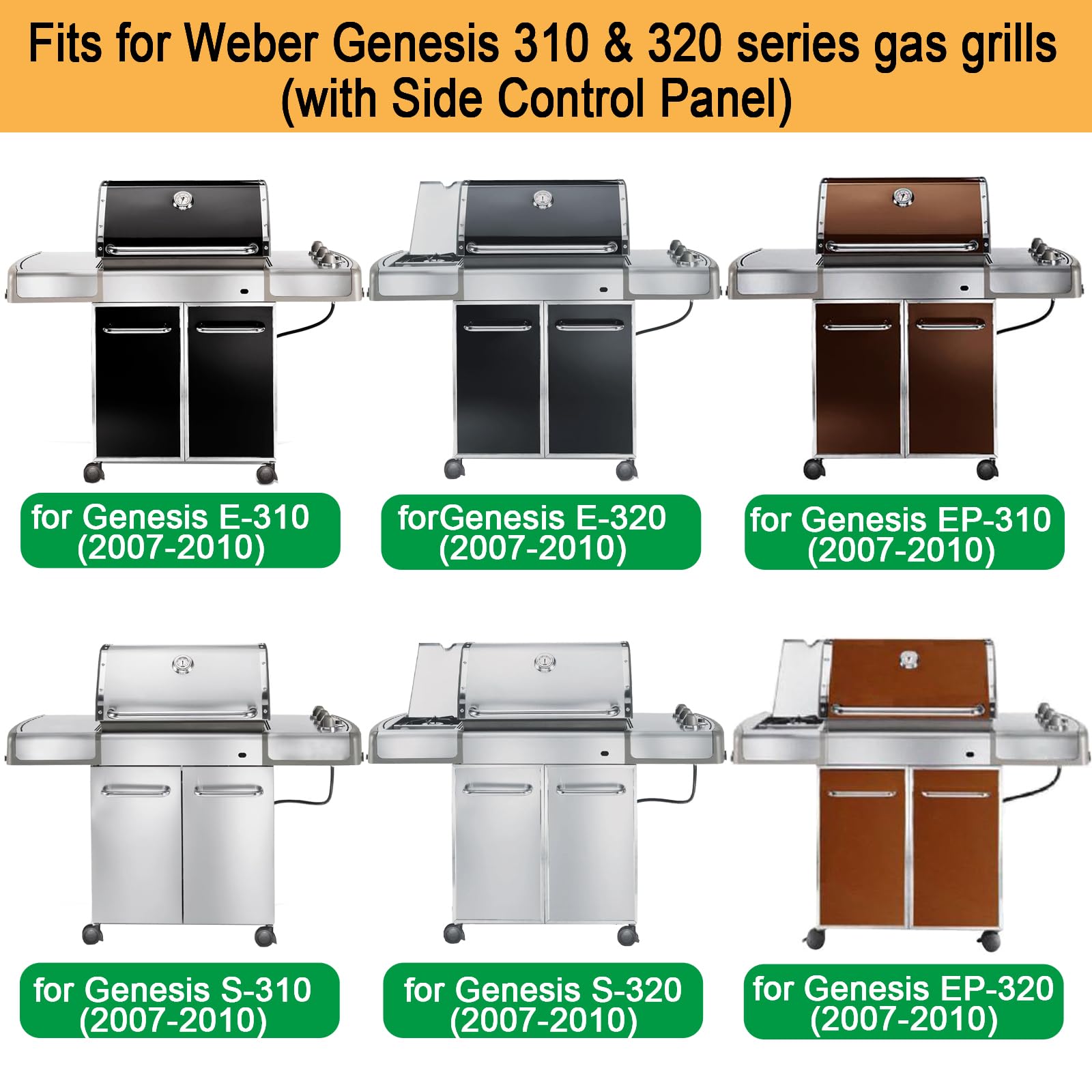 GasSaf 24.5 inch bars are compatible with Weber Genesis models E-310, E-320, S-310, S-320