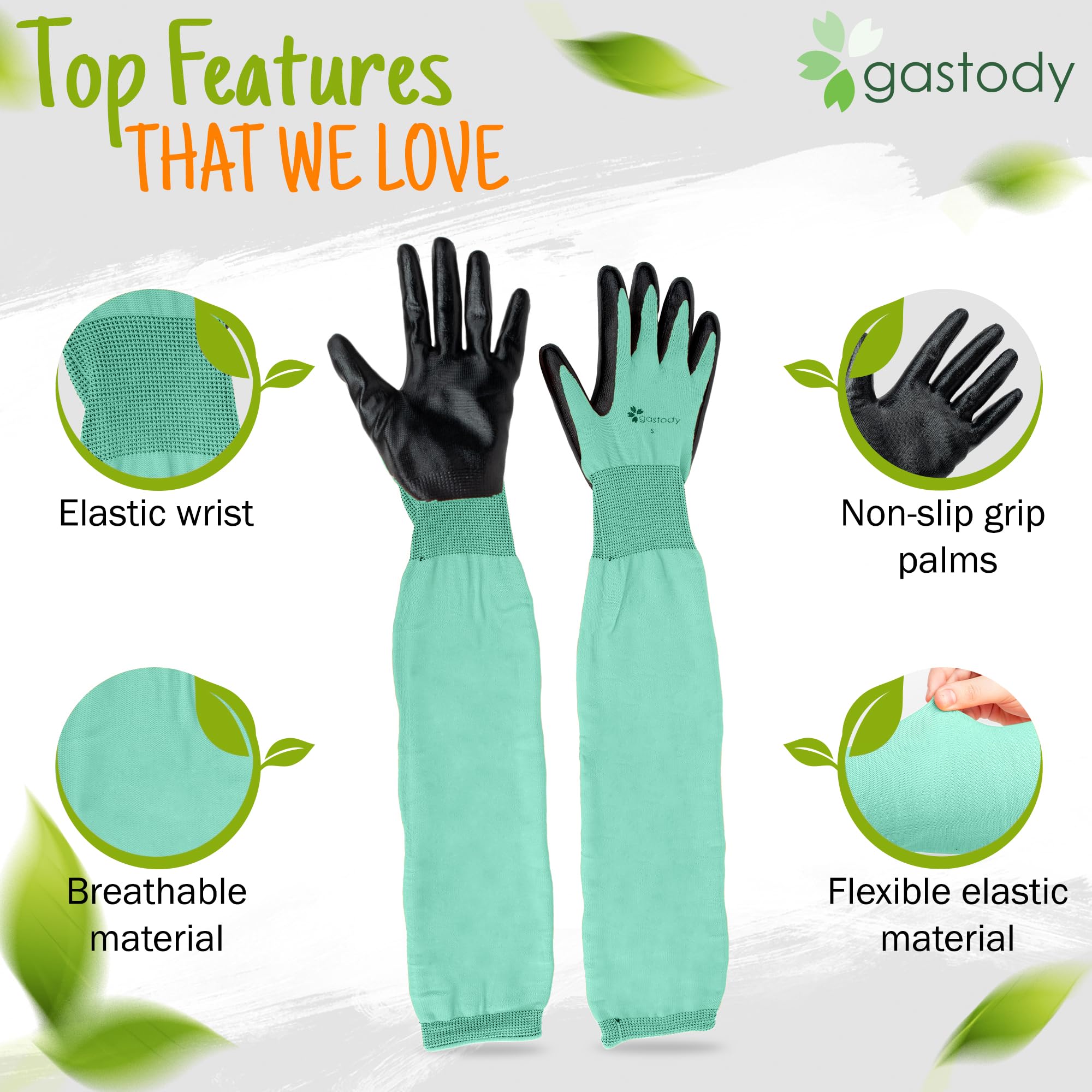Gastody breathable back panel keeps hands cool during long gardening sessions