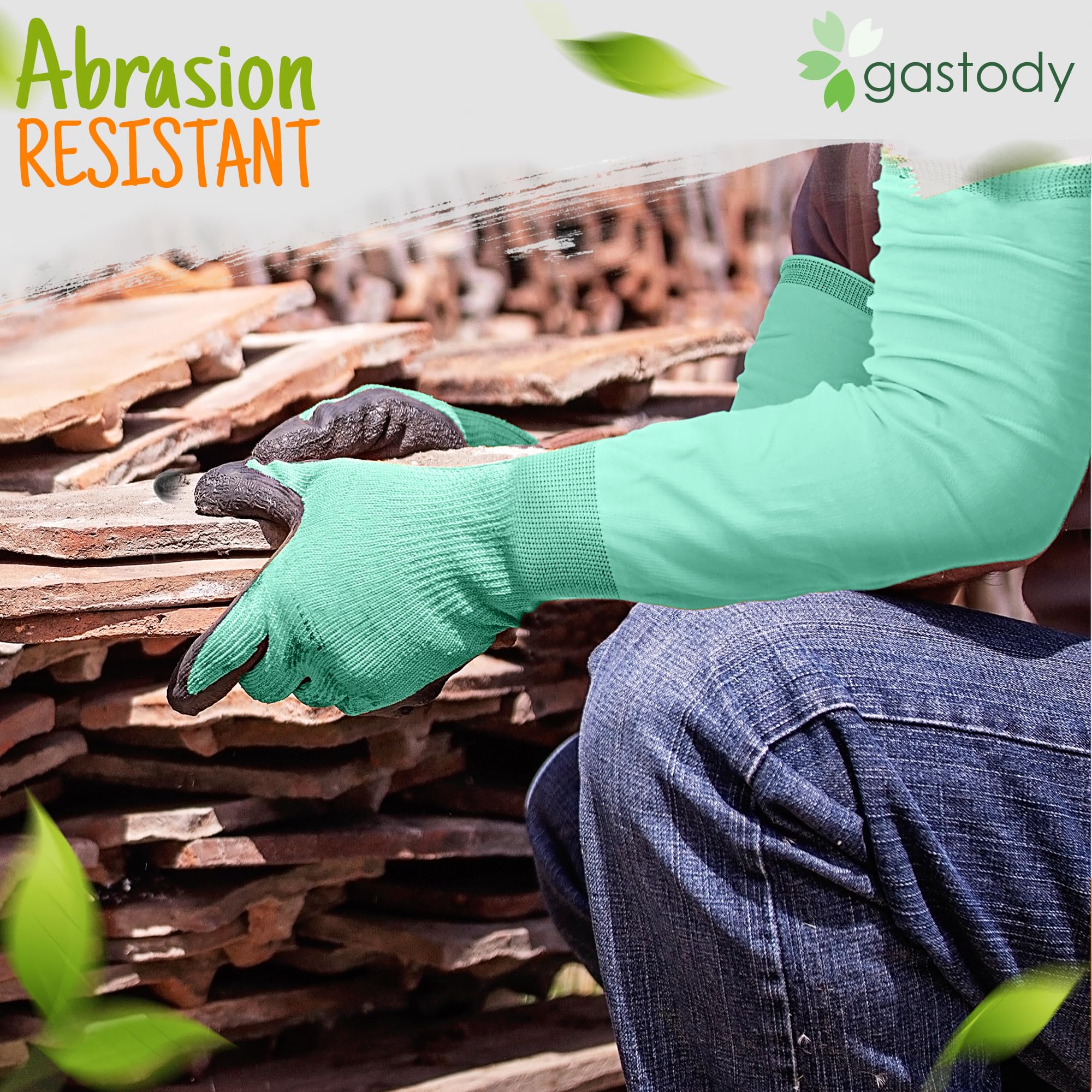 Gastody nitrile coated palms resist oil and dirt for easy cleanup
