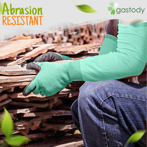 Gastody nitrile coated palms resist oil and dirt for easy cleanup