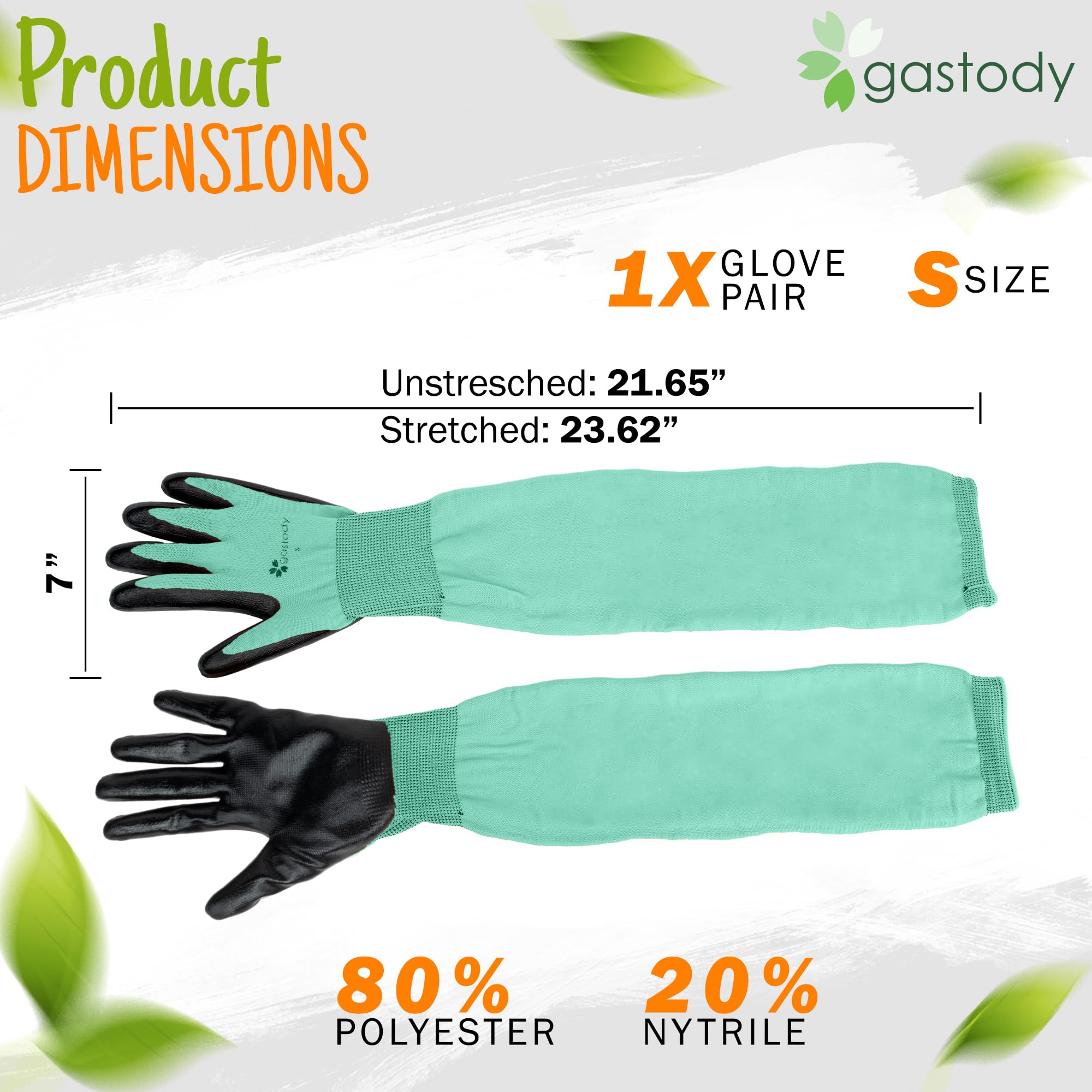 Gastody thorn resistant gloves with nitrile palms for secure grip