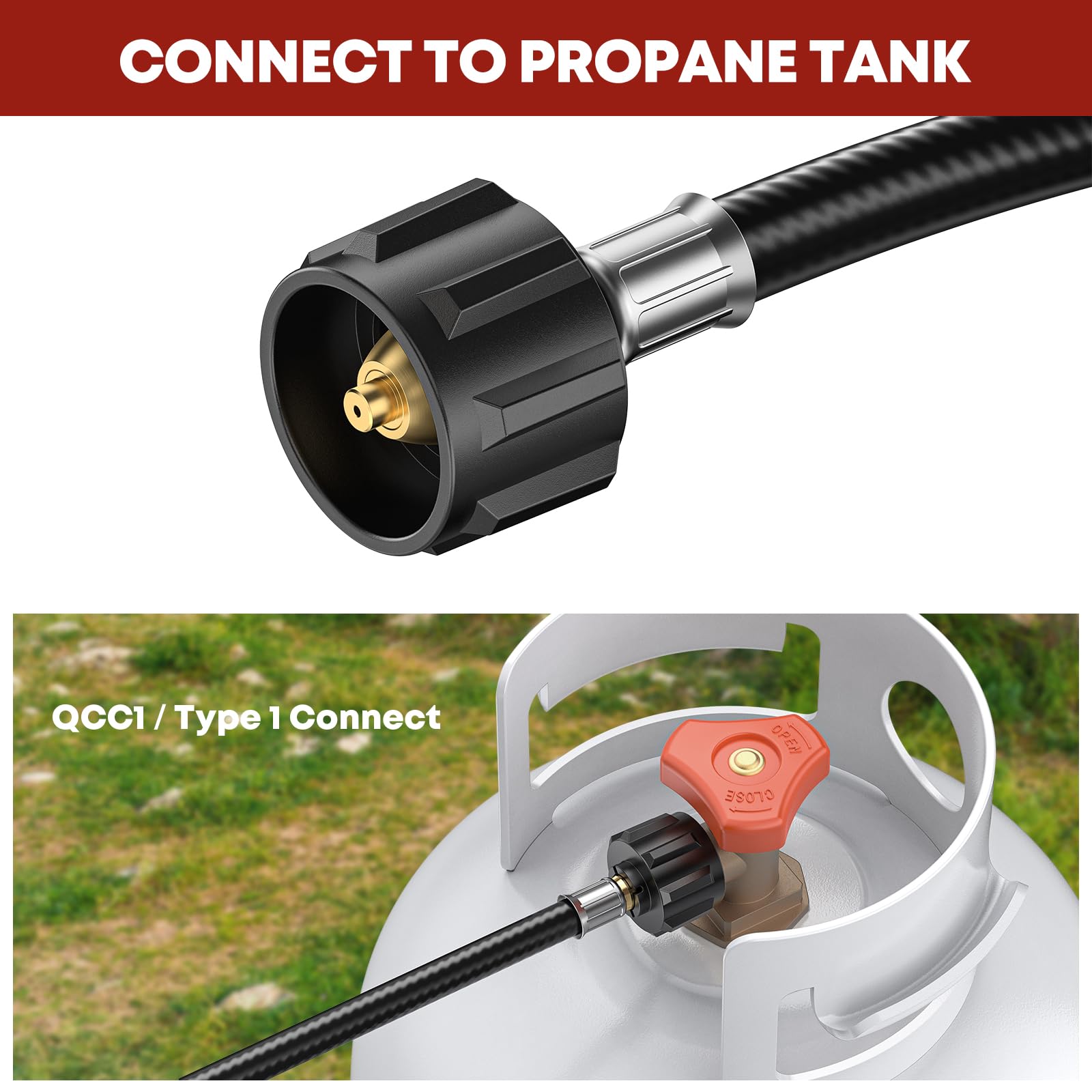 1/4 inch NPT male adapter ensures correct, leak-safe fittings with compatible gear