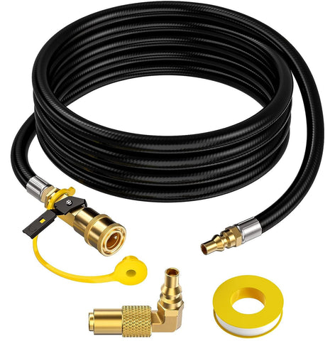 GasXpert 12ft RV hose elbow connector for flexible grill placement.