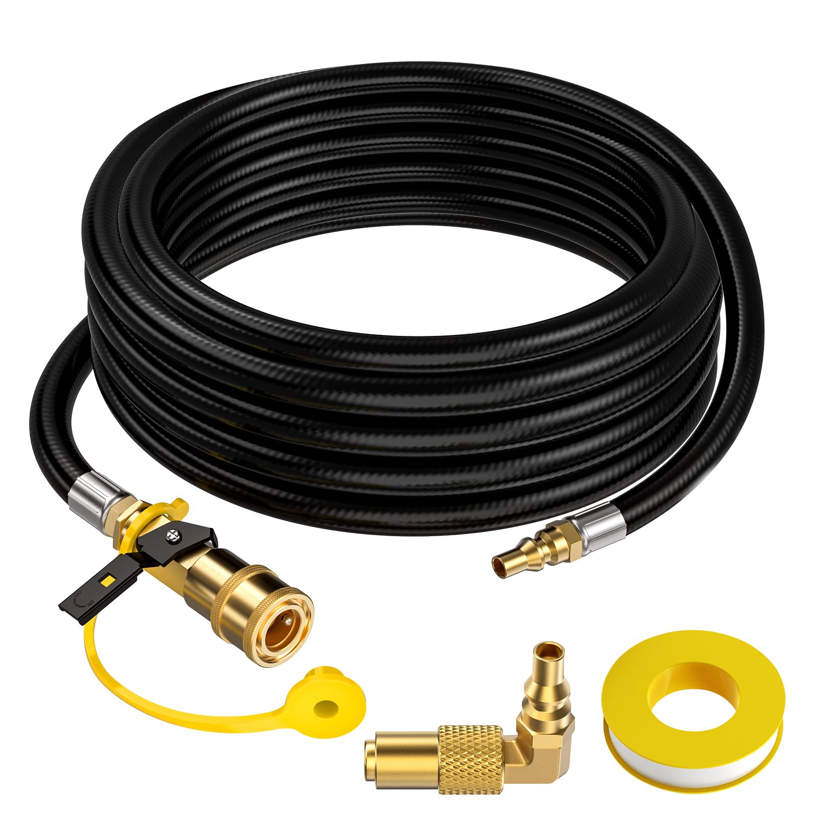 GasXpert 20ft RV hose with quick-connect for easy grill setup.