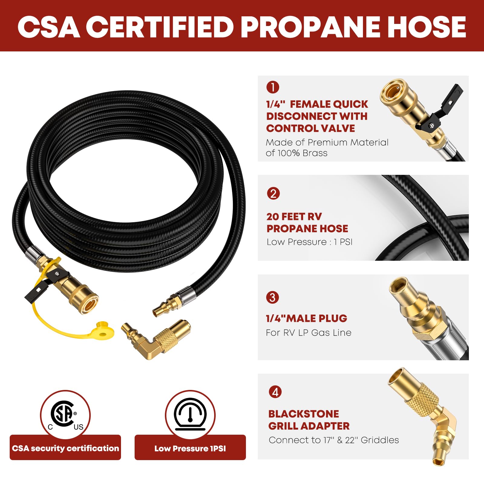 GasXpert 90-degree elbow adapter enabling tight-space hookups.