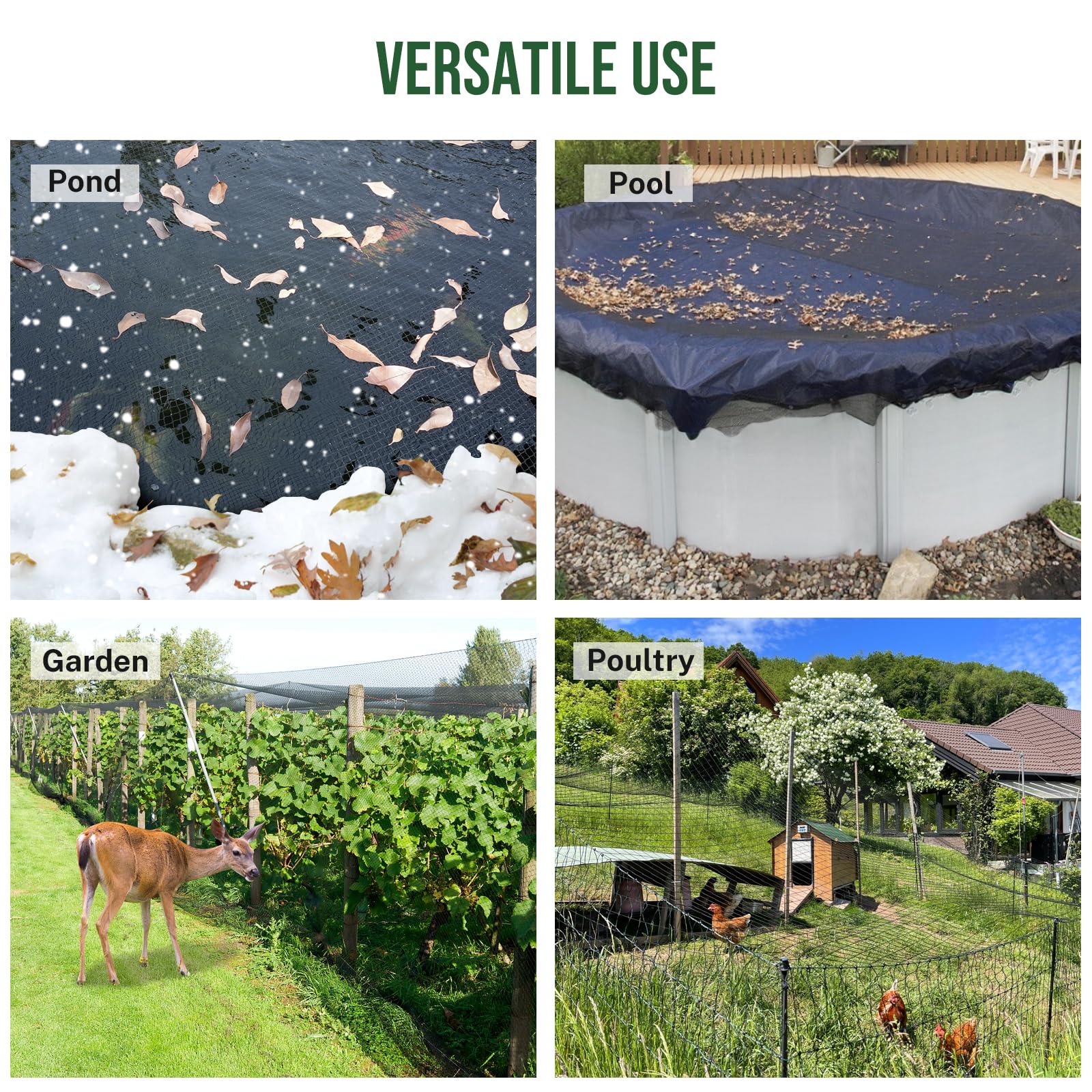 GasXpert durable HDPE material: weather resistant for year-round pond protection.