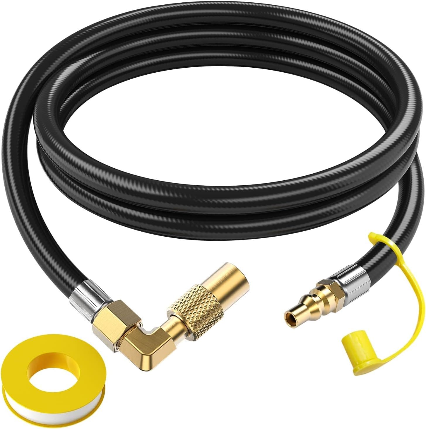 GasXpert improved propane quick connect hose ready for RV use