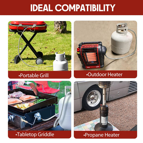 GasXpert hose compatible with Weber Q grills for grilling
