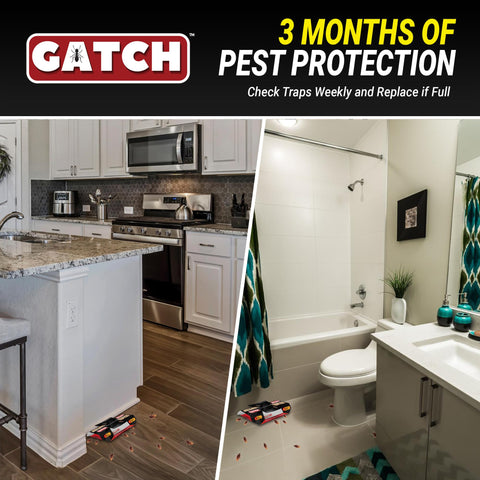 GATCH Roach Traps easy setup shown for quick deployment.