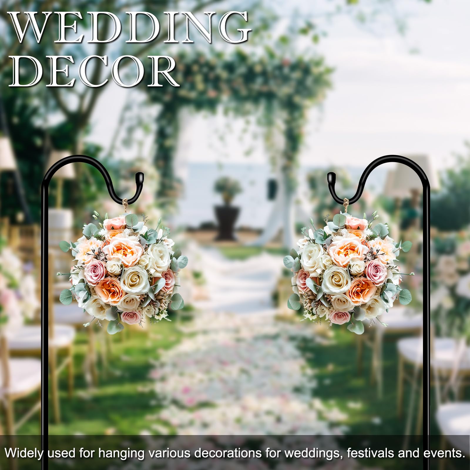 GATSUNS weather-coated hook for long-lasting outdoor wedding and garden displays.