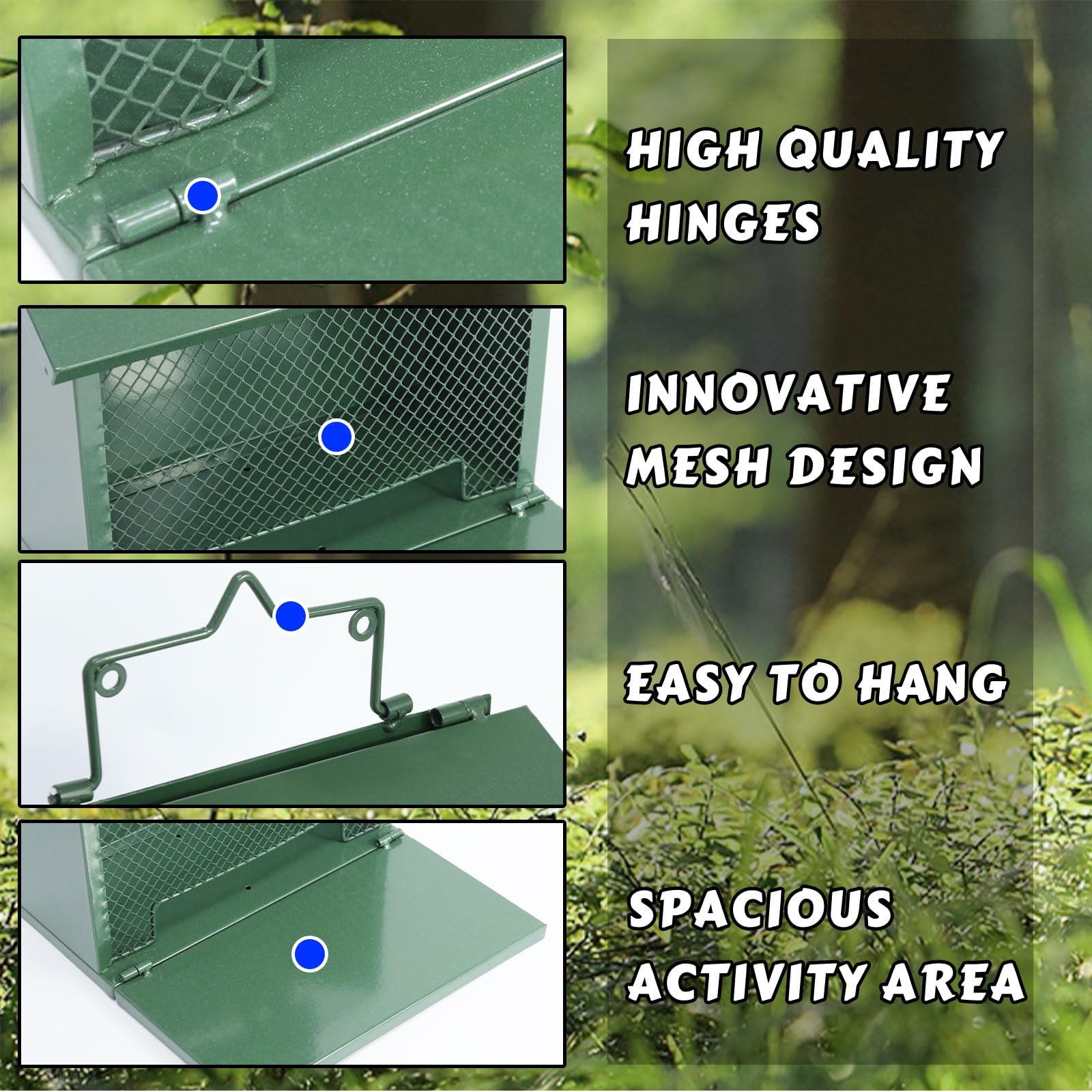 Gavinjitao squirrel feeder large interior capacity for feed