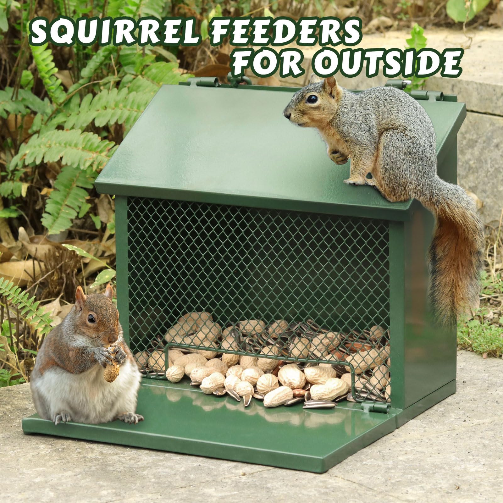 Gavinjitao squirrel feeder outdoor decor in garden setting
