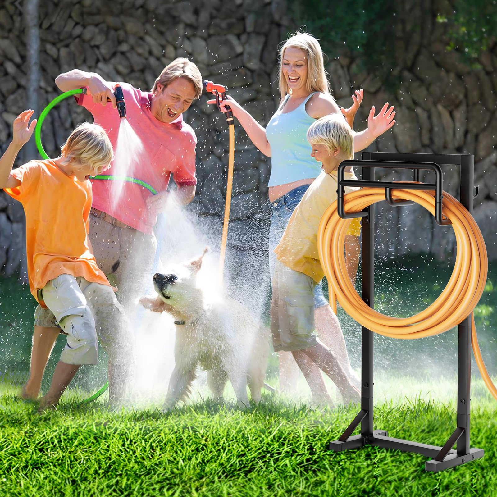 Heavy-duty metal construction of the GAVISCITY hose holder.