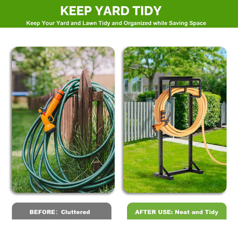 Durable metal with rustproof coating designed for outdoor use.