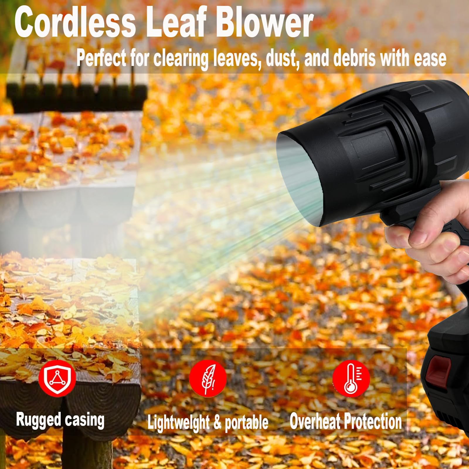 Gawonaa blower delivers 260CFM airflow for debris on patios