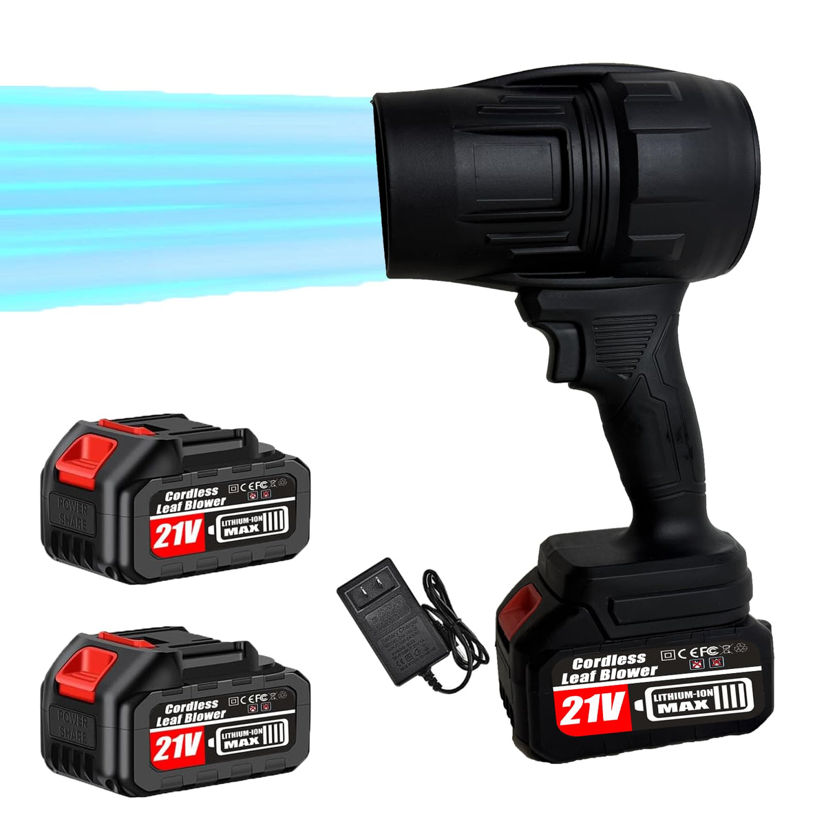 Gawonaa cordless leaf blower at 500000rpm for rapid leaf cleanup