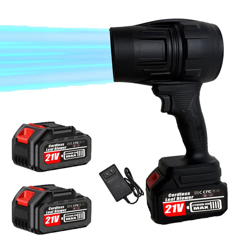 Gawonaa cordless leaf blower at 500000rpm for rapid leaf cleanup