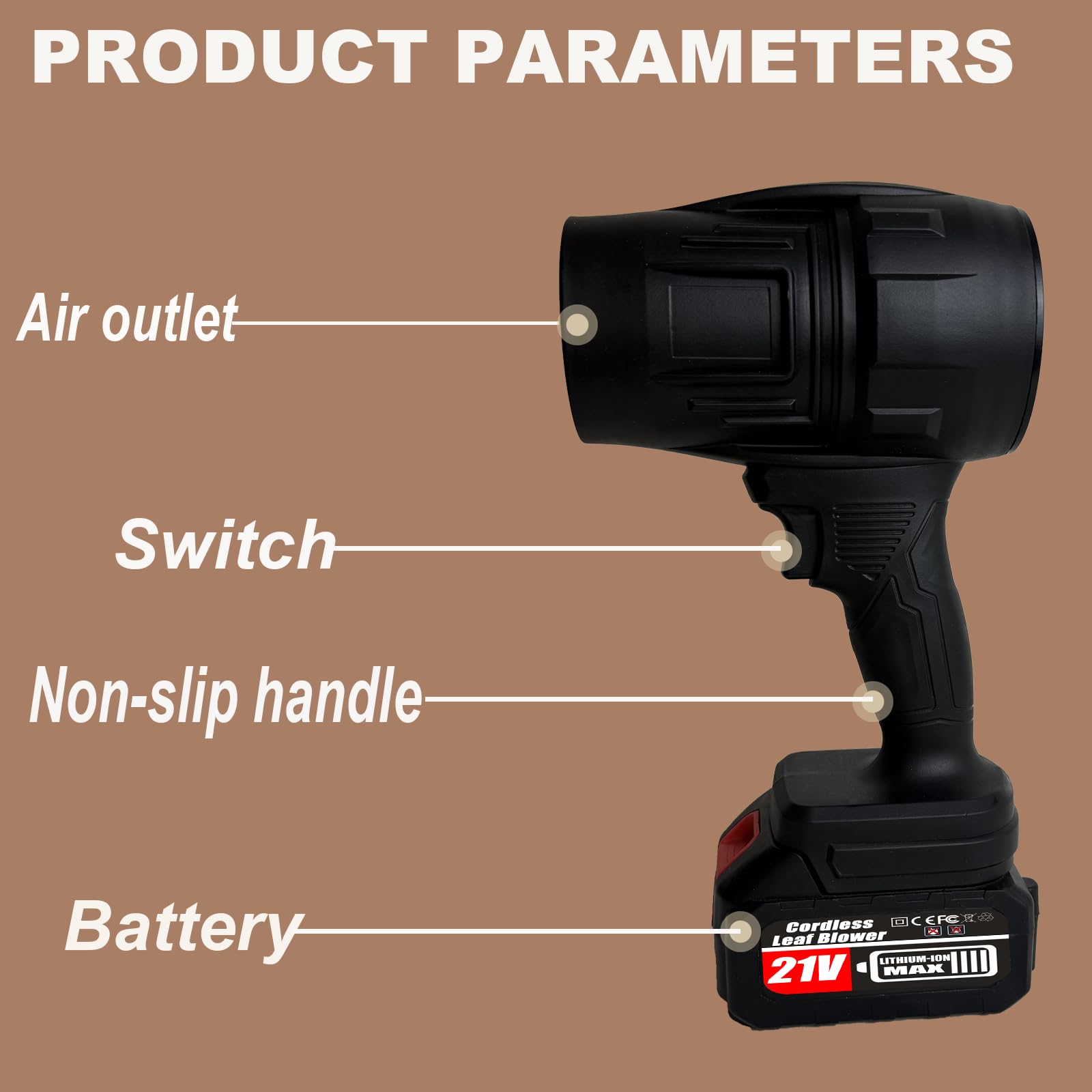 Gawonaa includes a charger for quick power top-ups during outdoor work