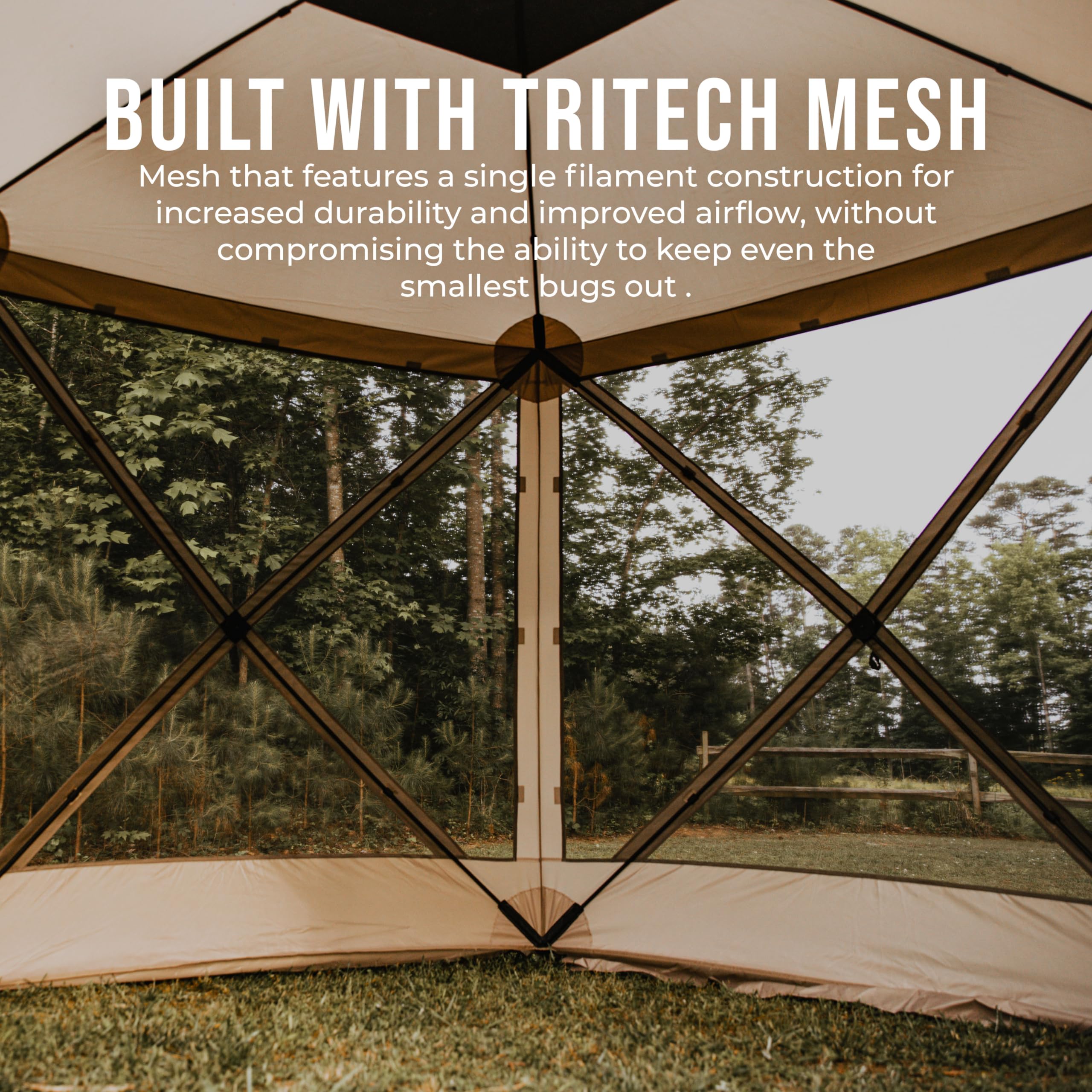 Gazelle Tents G6 TriTech mesh combines airflow with bug protection
