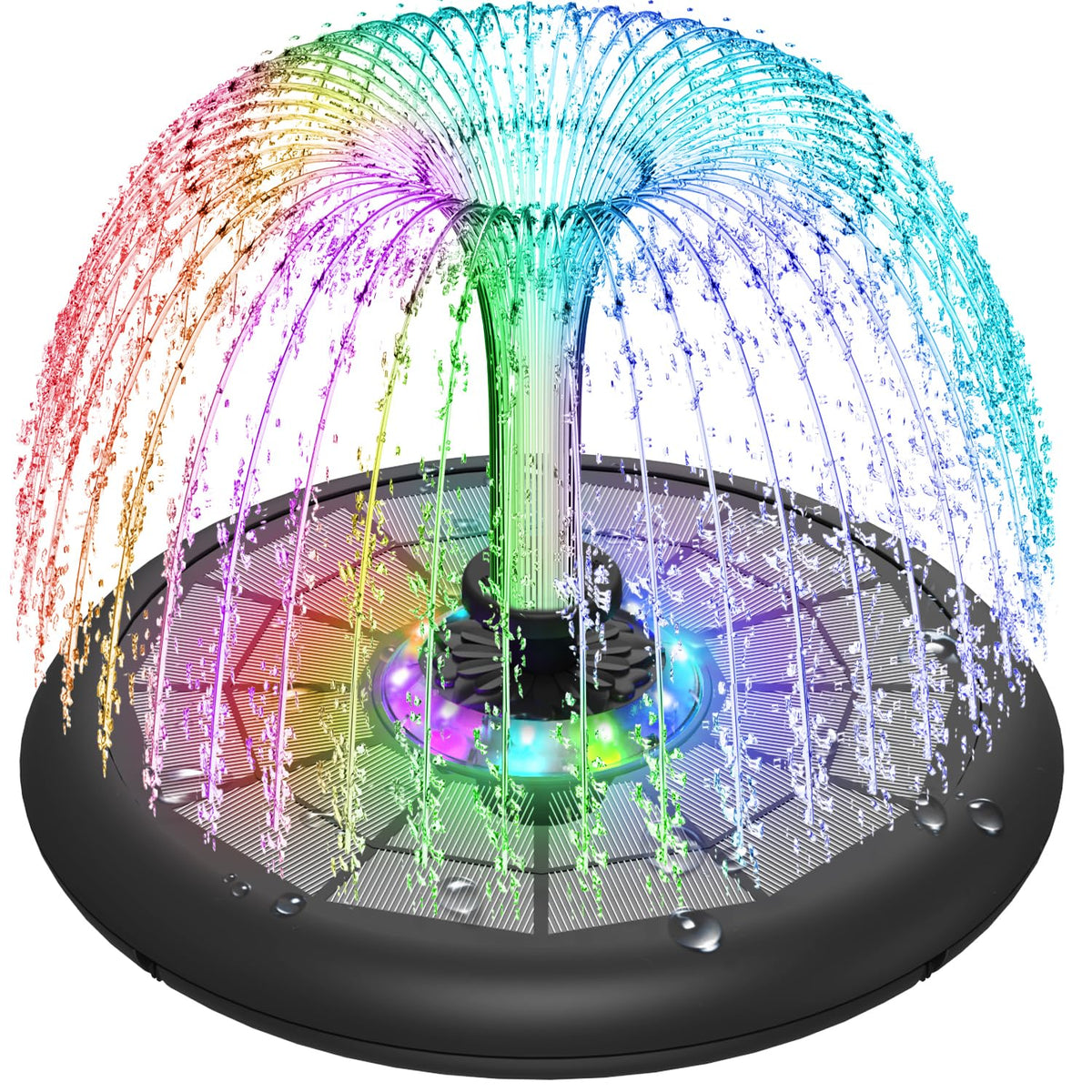 GAIZERL UFO fountain with glass panel design for energy efficiency and garden aesthetics.