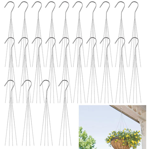 GBACHOOSE 24-inch four-wire plant hanger supports a pot securely