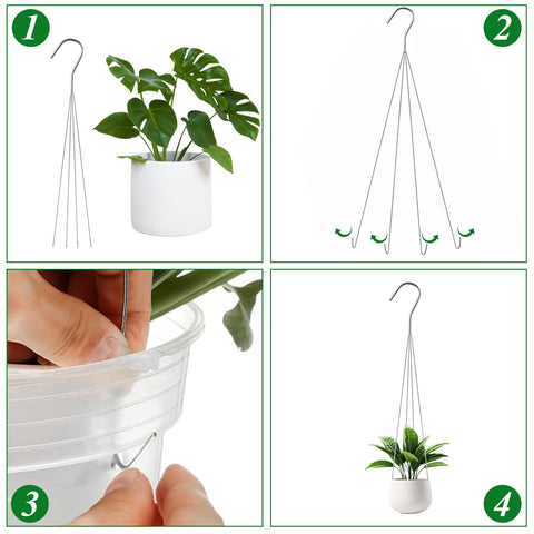 GBACHOOSE minimalist plant hanger blends with greenery on patios