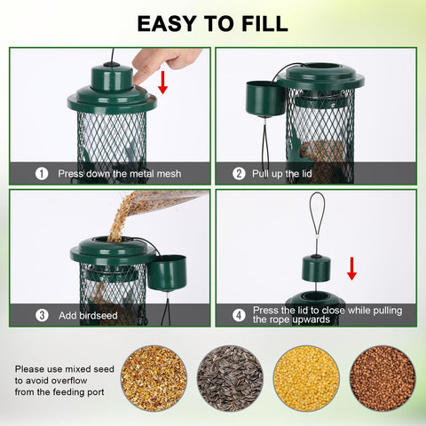 Detachable bottom on the Gbekery bird feeder for easy cleaning