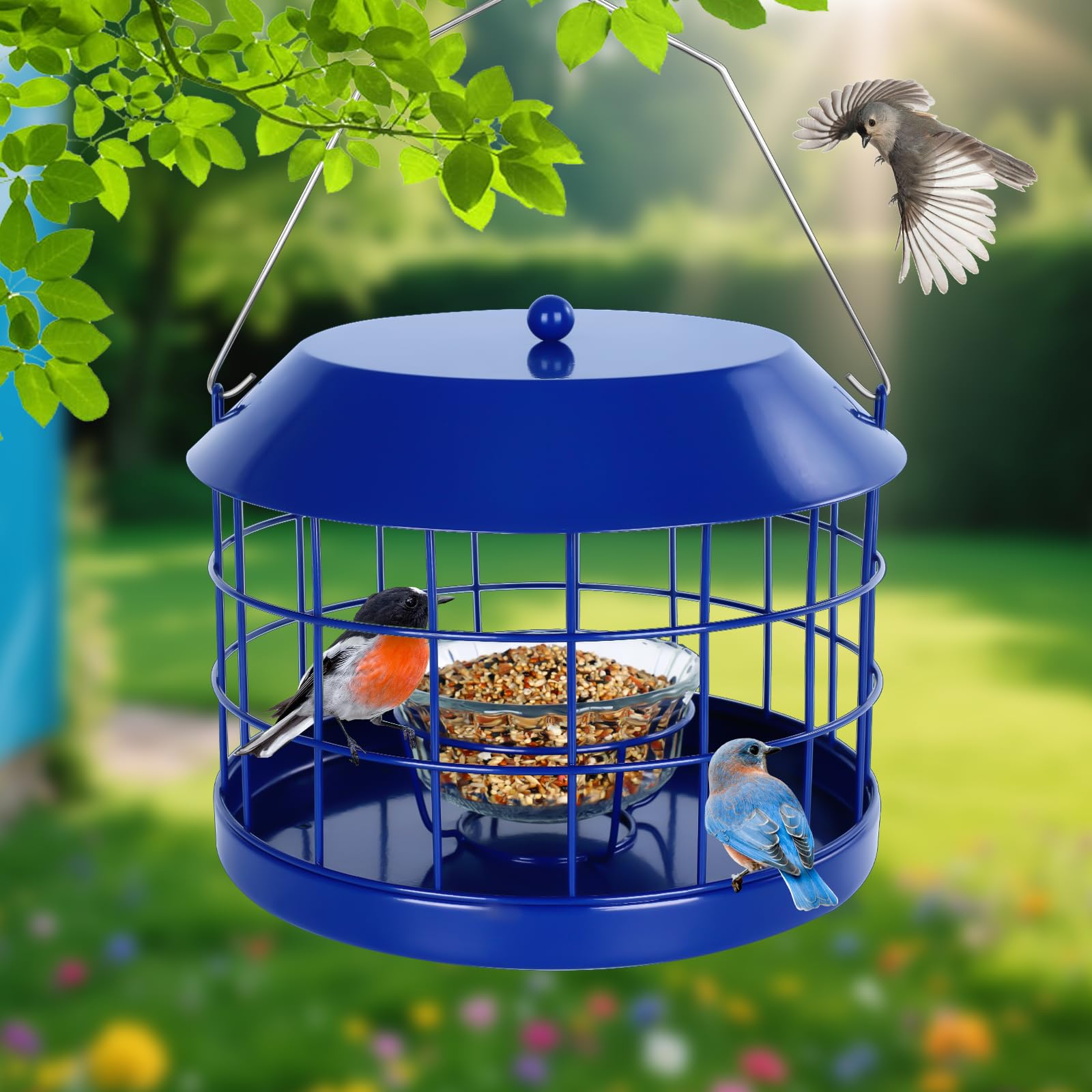 Gbekery bluebird garden gift feeder decorative and functional