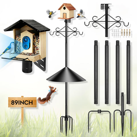 Gbekery bluebird house-ready pole enables easy bluebird visits.