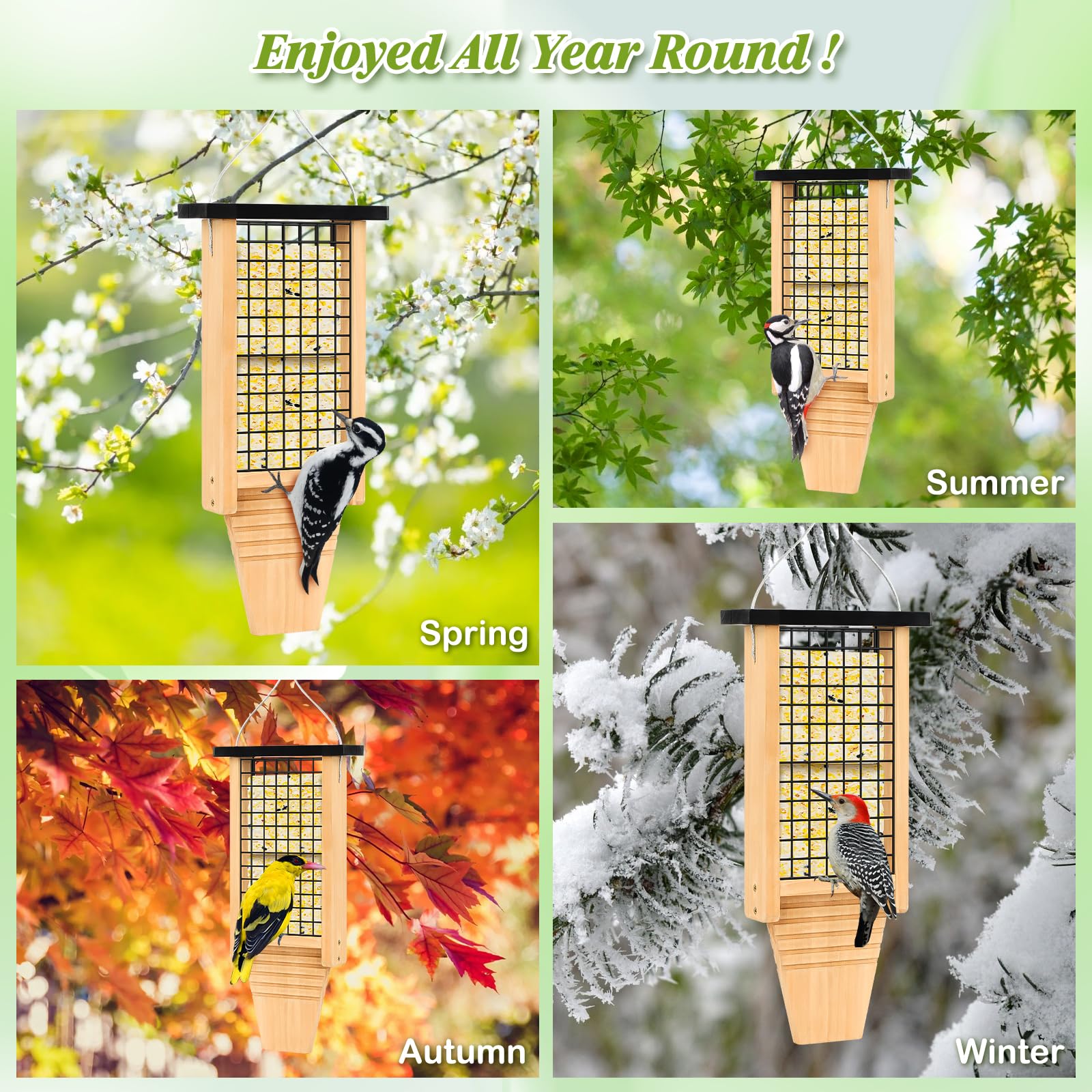 Gbekery cedar wood resist rust for year round outdoor use
