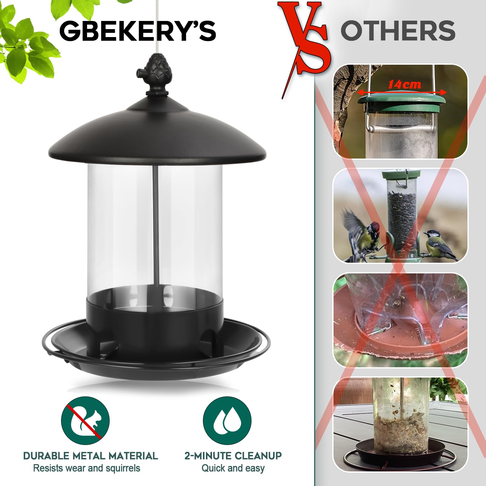 Gbekery detachable design makes cleaning and refilling quick and thorough