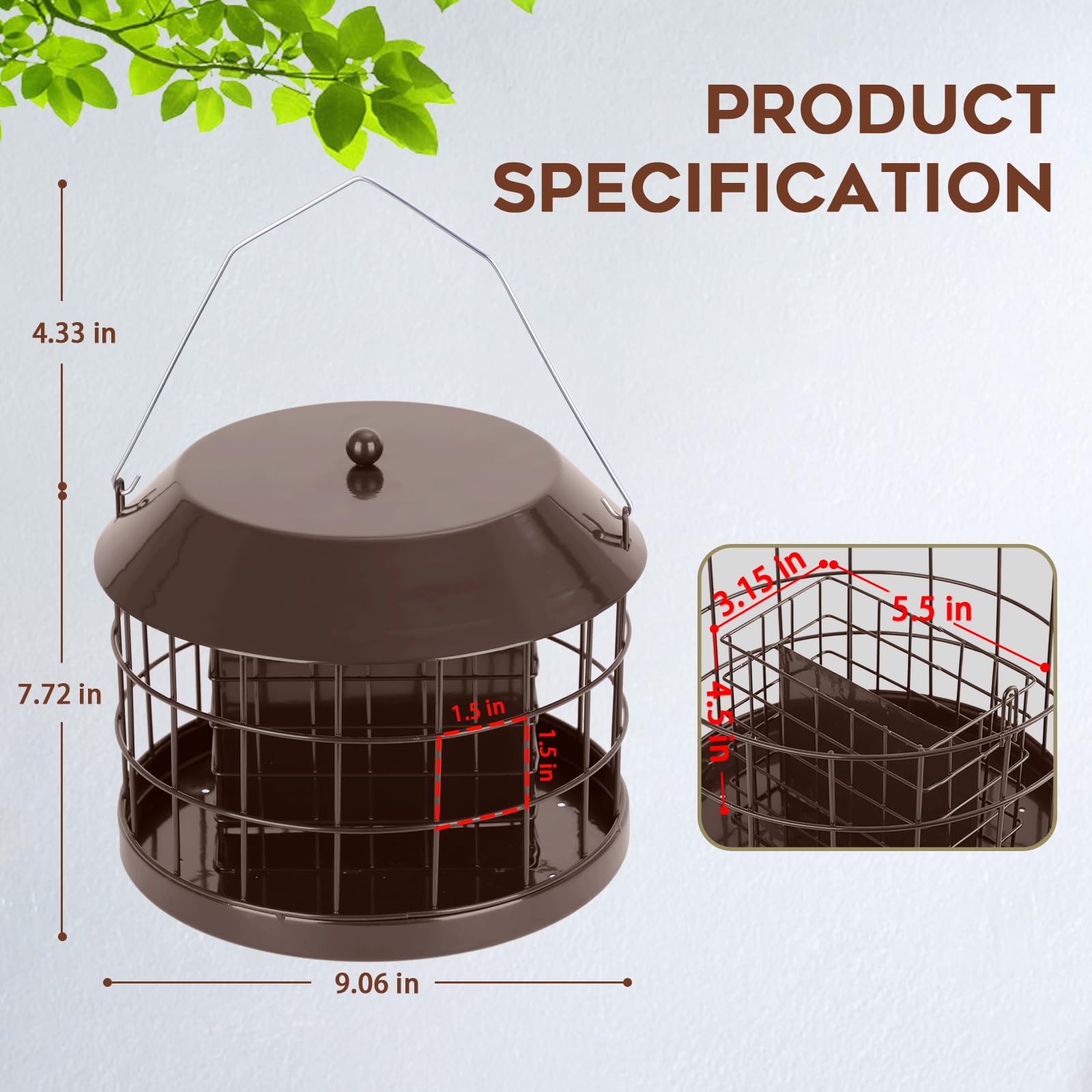 Gbekery double suet cages provide versatile feeding options.