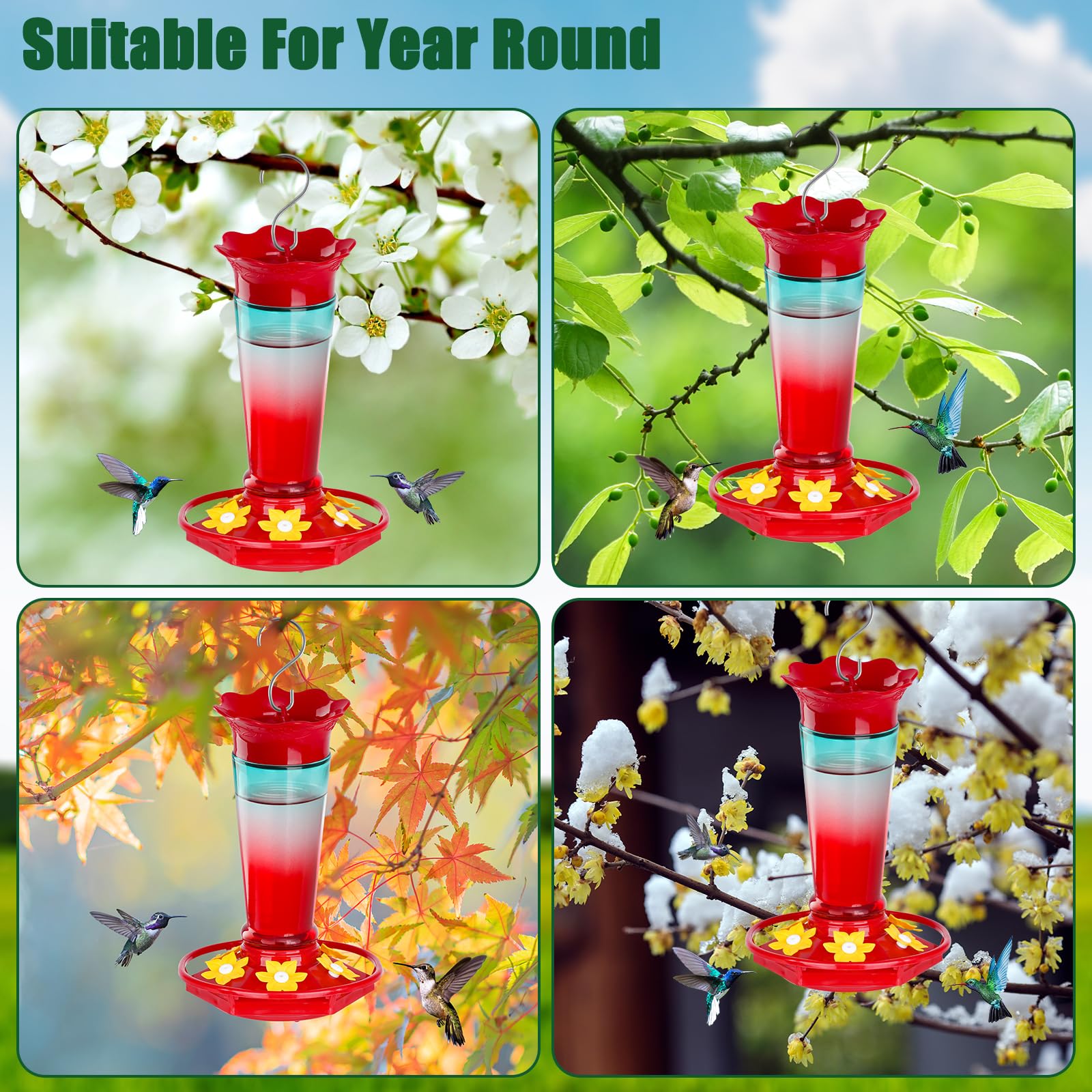 Gbekery easy-clean design for outdoor bird feeder with wide mouth