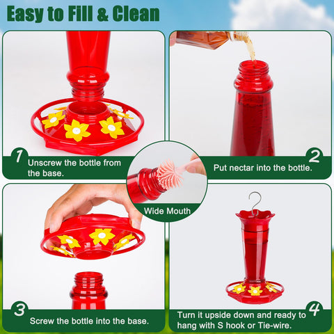 Wide mouth design on a Gbekery feeder for easy filling and cleaning