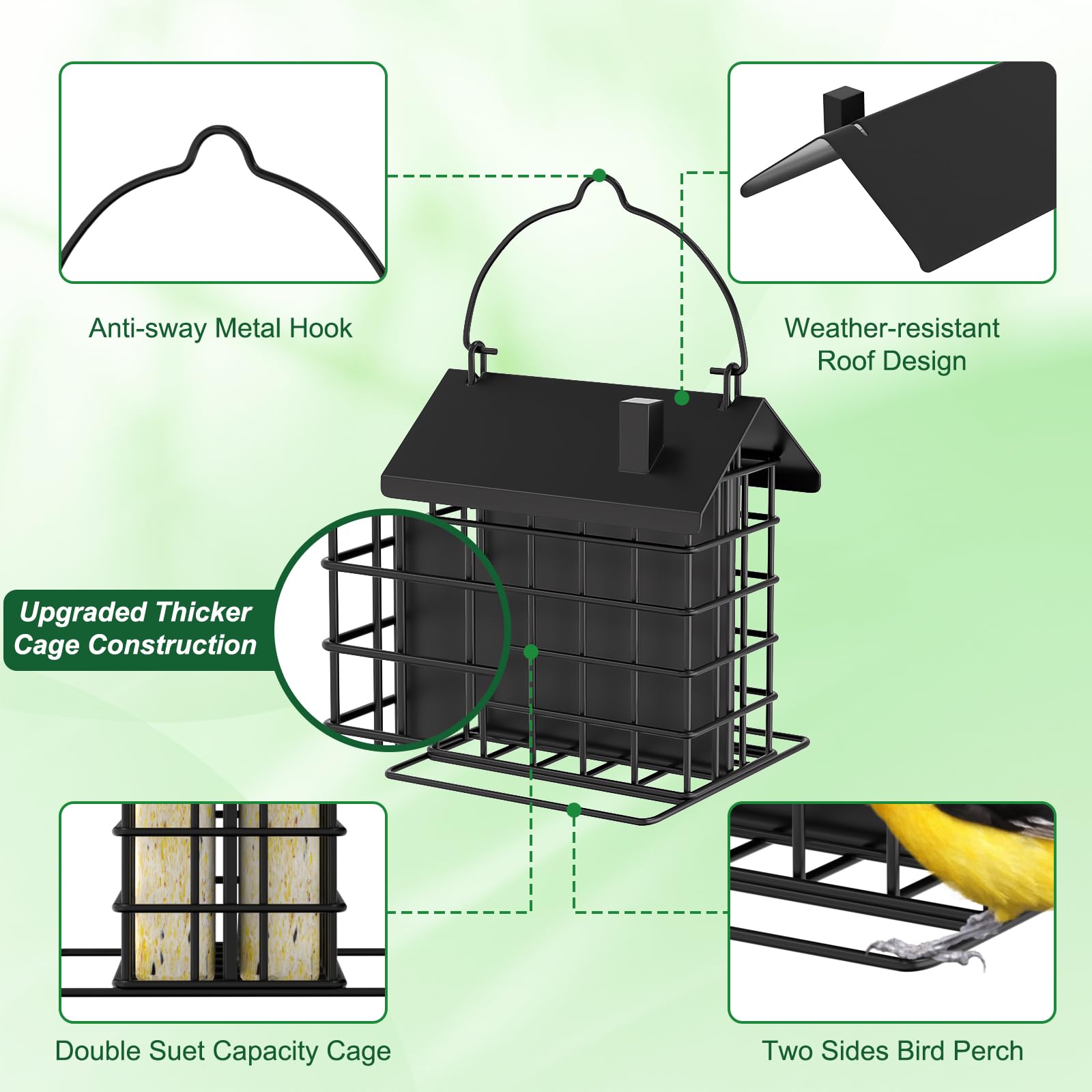 Easy refill and cleaning of Gbekery feeder with roof removed